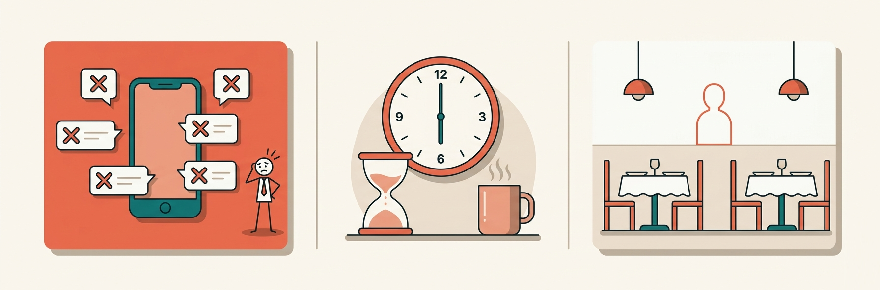 Illustration showing the frustration of manual shift callout phone chains